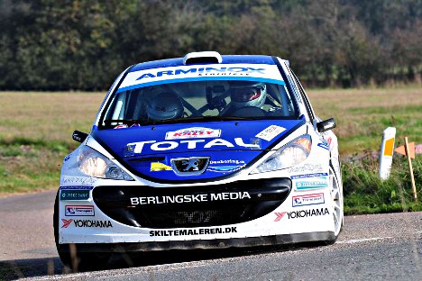 Den regerende mester Christian Jensen førte BMC Rally i sin Peugeot 207 Super 2000 helt frem til løbets sidste hastighedsprøve